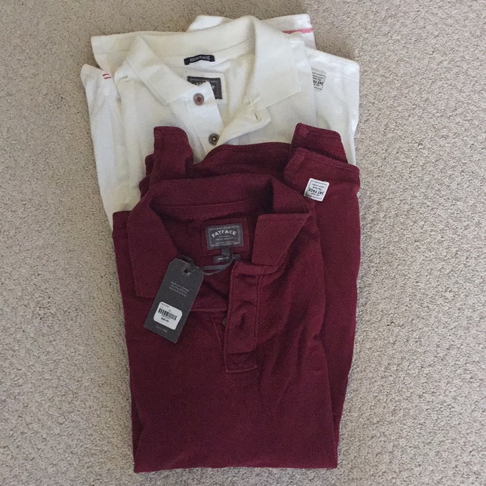Lot of Two Men's Fat Face Polos size Medium